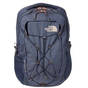 The North Face Borealis Backpack – Navy w/ Pink Accents & Copper Zippers